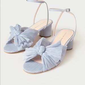 Loeffler Randall Low Blue Bow Heel Size 8 with 2 inch heel